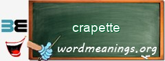 WordMeaning blackboard for crapette